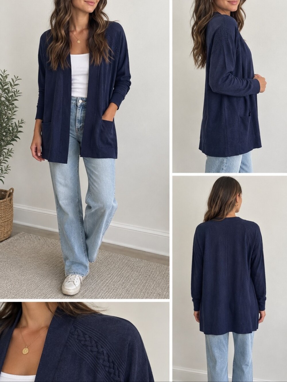 89th + Madison Navy Blue Cardigan